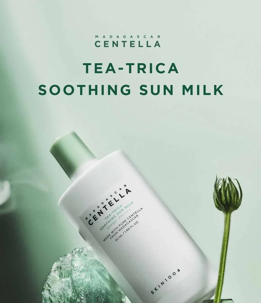 Skin1004 Centella Tea-Trica Soothing Sun Milk 50ml | Best Lightweight Sunscreen for Oily & Acne-Prone Skin in Pakistan