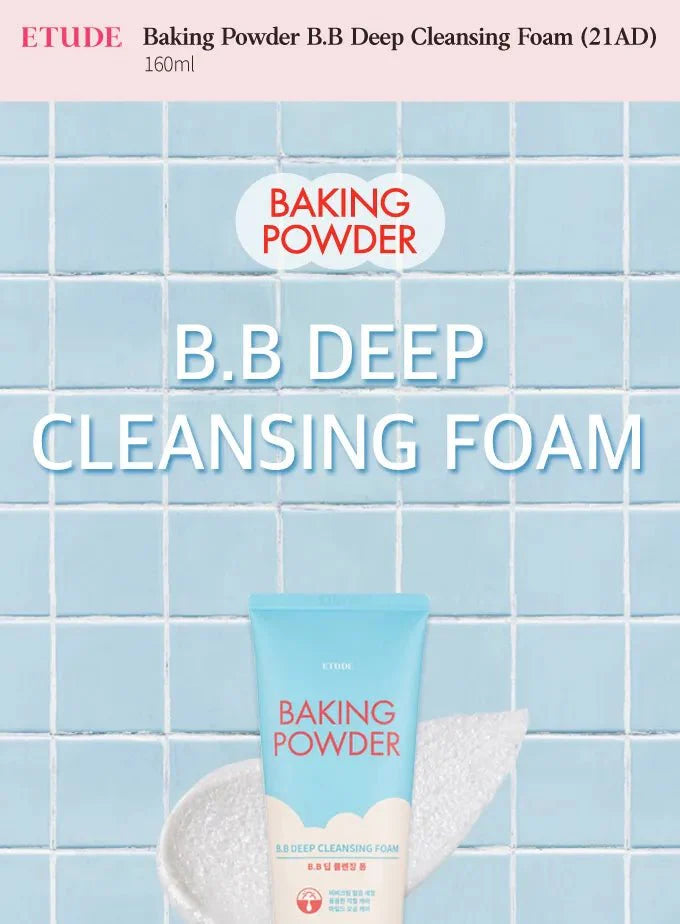 [ETUDE] Baking Powder BB Deep Cleansing Foam 160ml – Authentic Korean Face Wash in Pakistan
